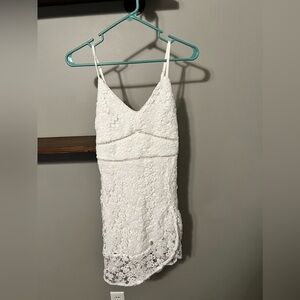 white lace dress